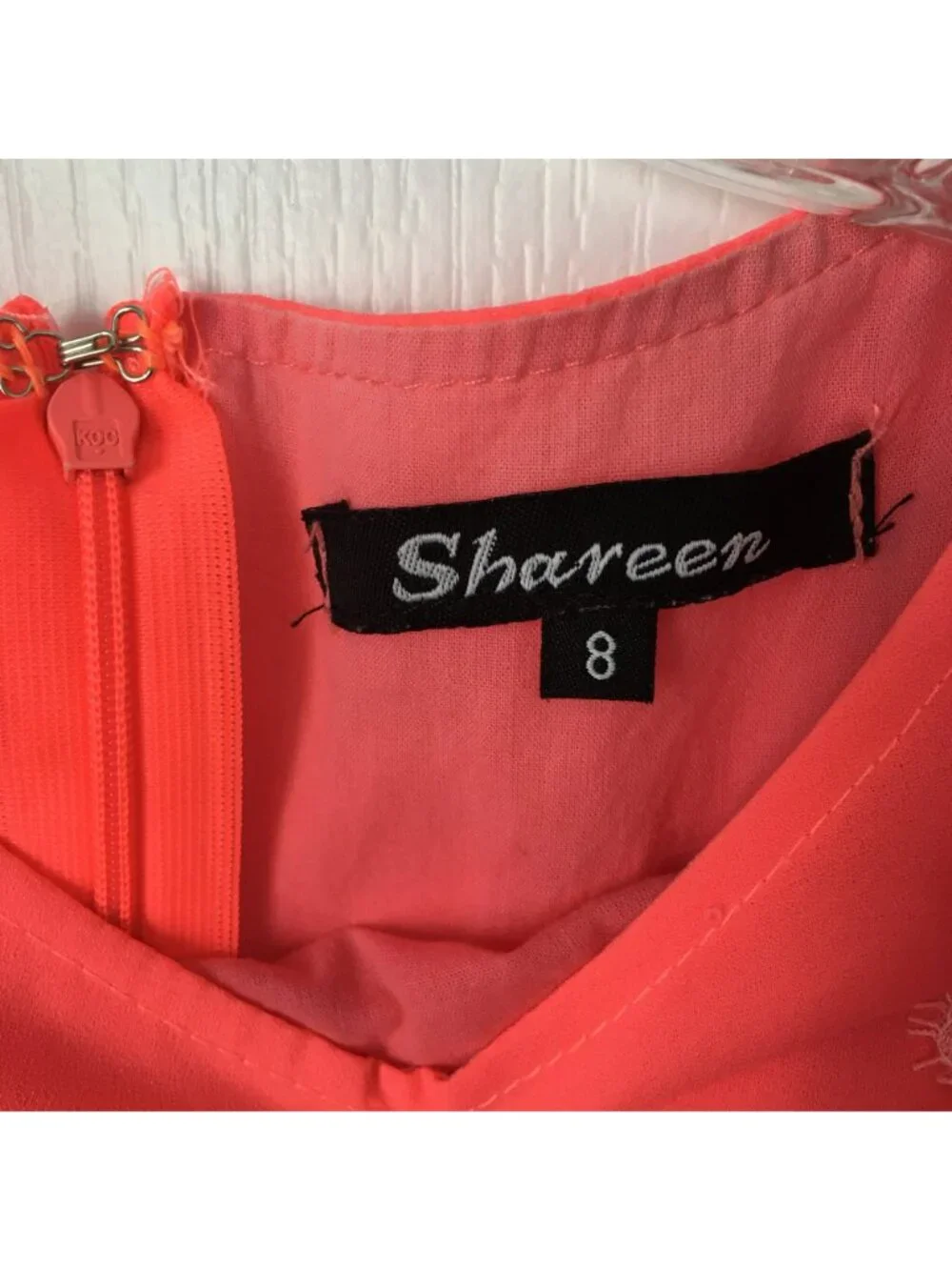 Shareen Romper Size 8 Orange with Lace Detail Shorts